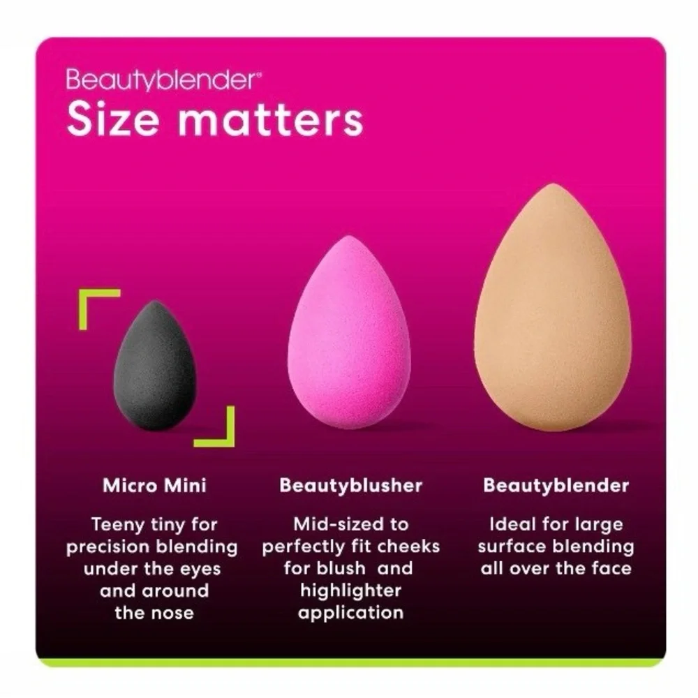 4/$30 Sale💫Deluxe Sample Mini Original BeautyBlender Pink Makeup Sponge